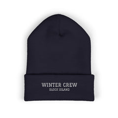 Winter Crew Block Island embroidered beanie in Navy - BlockBoundRI