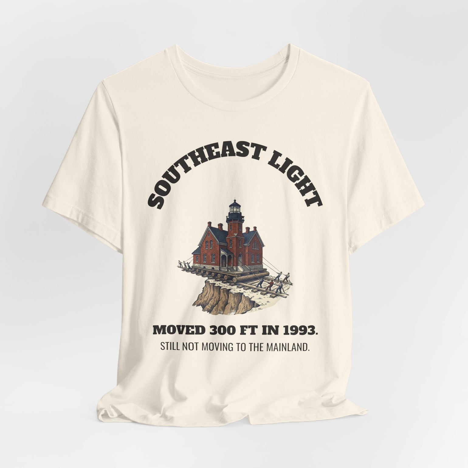 Southeast Light Lighthouse T-Shirt, Block Island by BlockBoundRI, photo 15