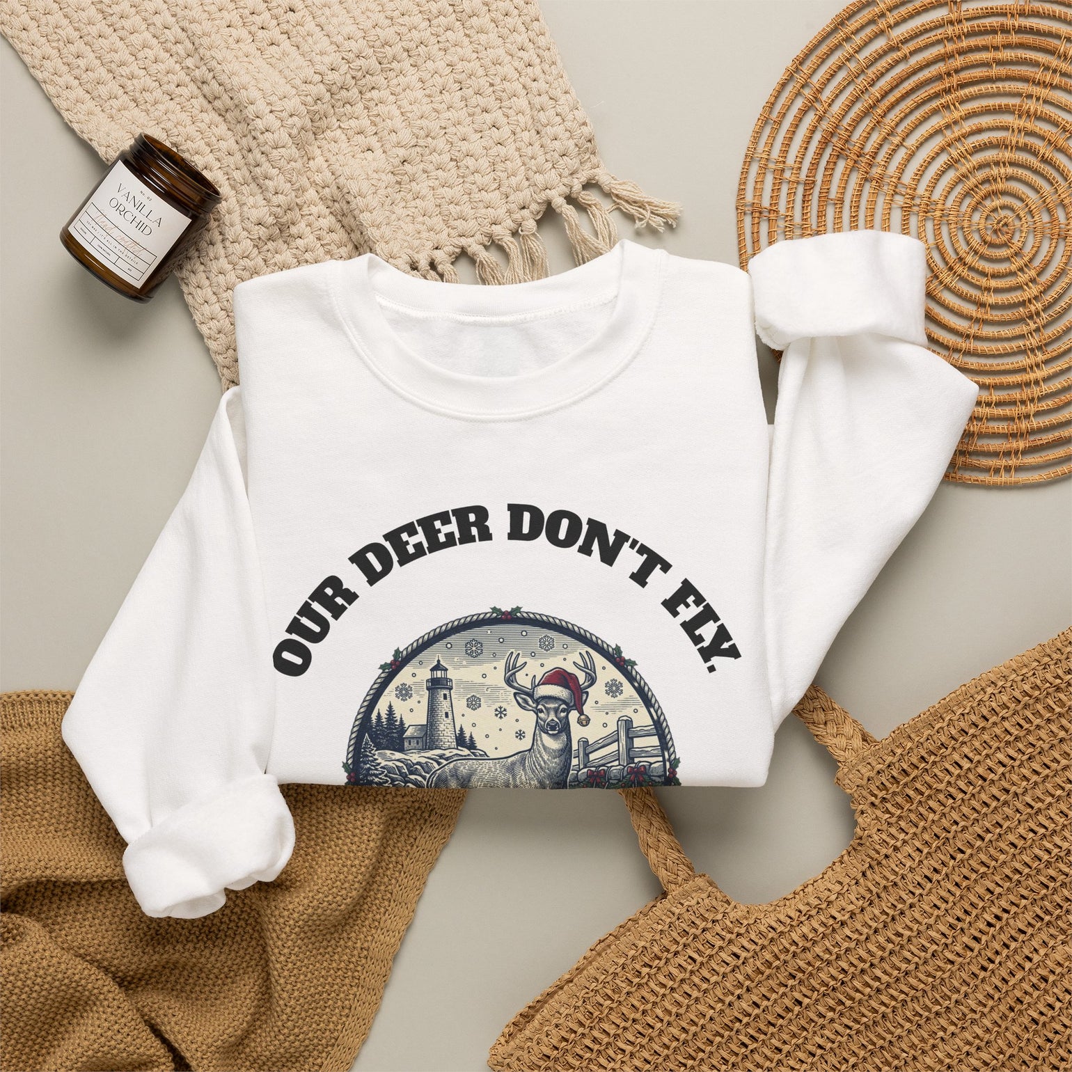 Block Island Christmas Sweatshirt by BlockBoundRI, photo 6