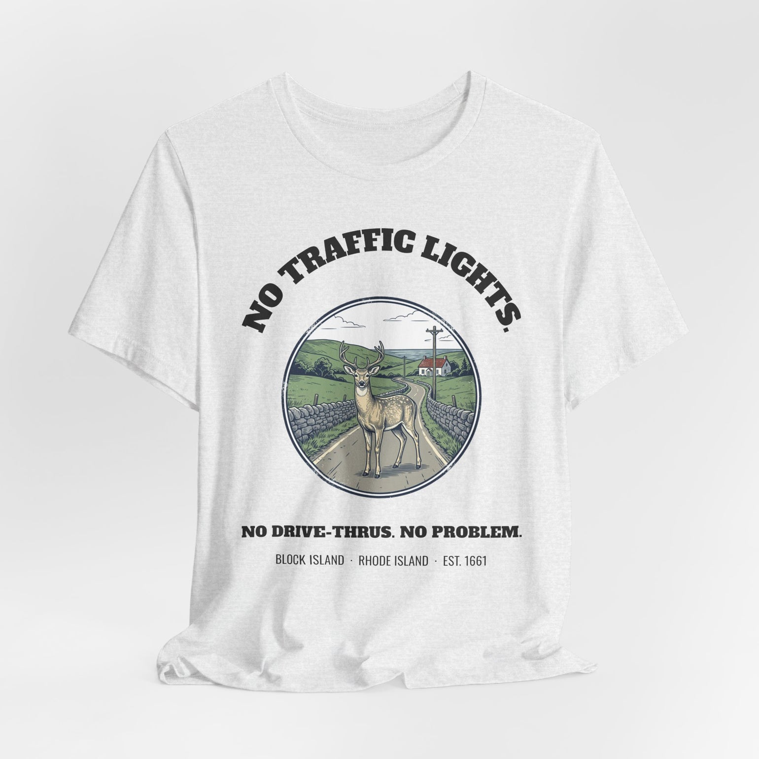 Block Island No Traffic Lights T-Shirt by BlockBoundRI, photo 12