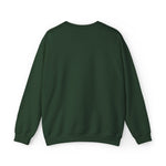 Crewneck sweatshirt with Christmas on Block Island in gold metallic italic lettering