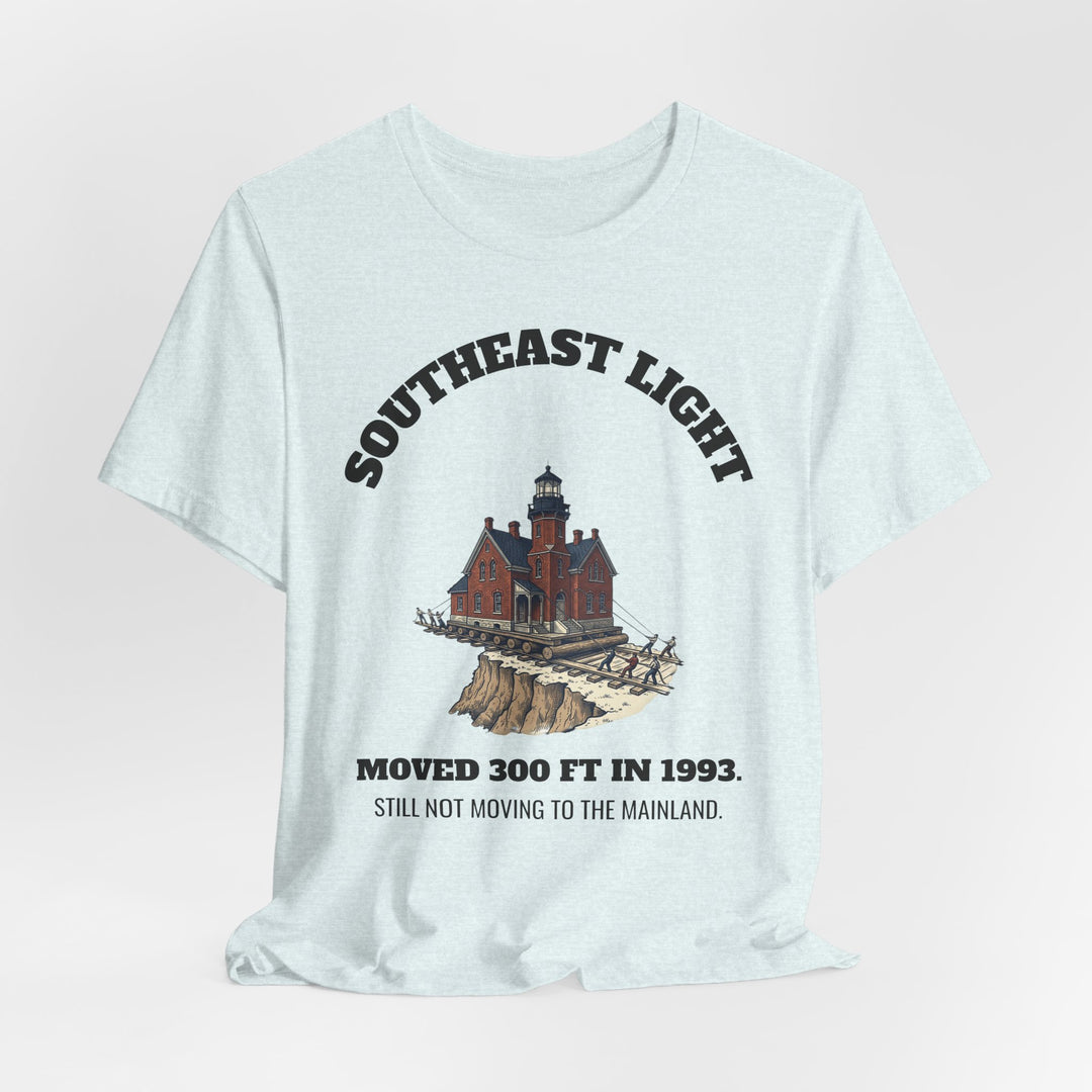 Southeast Light Lighthouse T-Shirt, Block Island by BlockBoundRI, photo 21