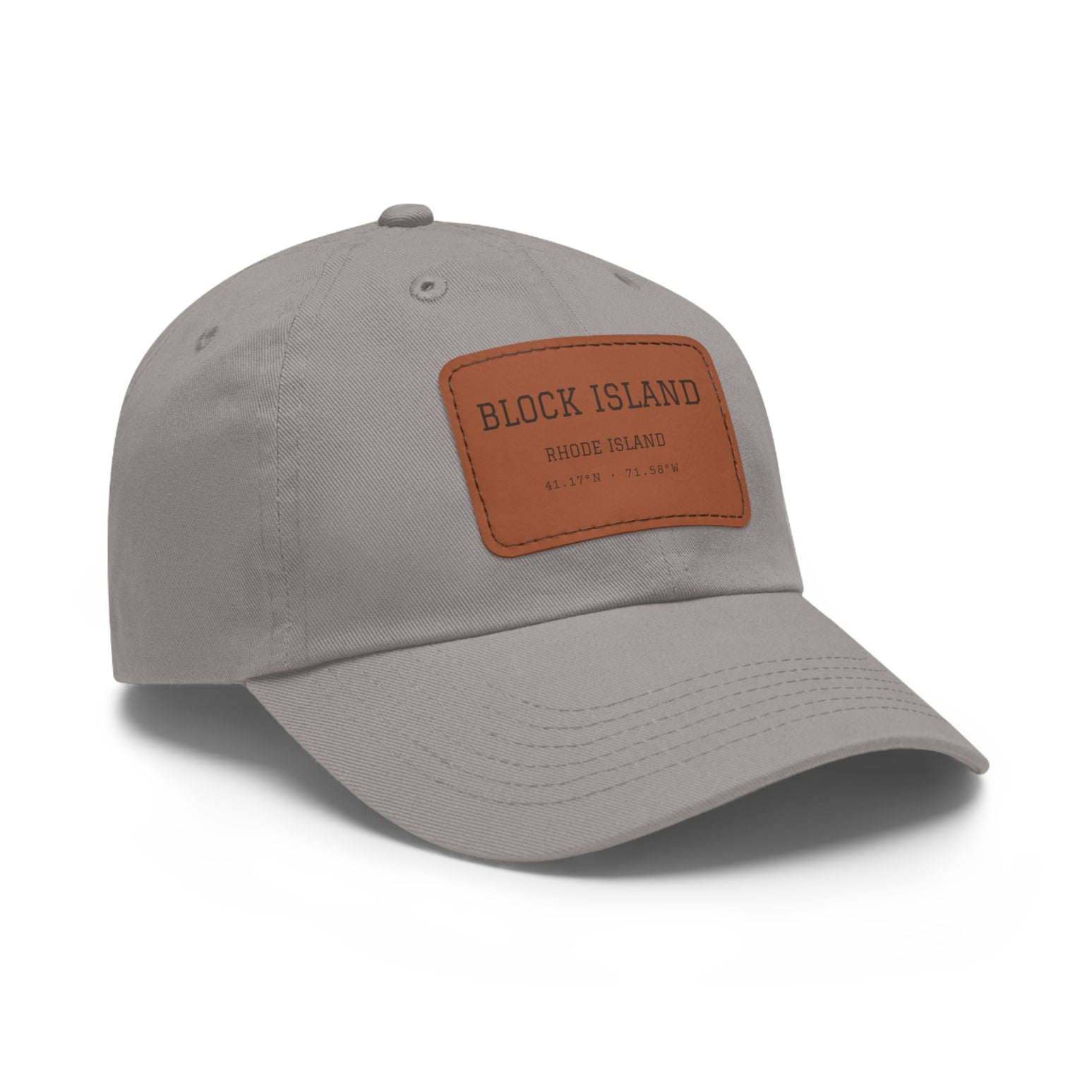Block Island Coordinates Leather Patch Hat by BlockBoundRI, photo 11