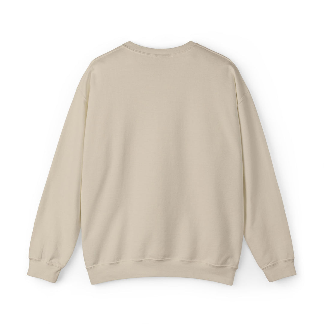 Crewneck sweatshirt with Block Island in raised puff print letters across the chest