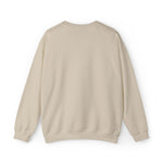 Crewneck sweatshirt with Block Island in raised puff print letters across the chest