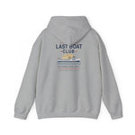 Last Boat Club hoodie: M/V BLOCK ISLAND ferry against a striped sunset, Block Island R.I. — view 31