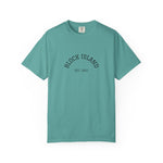 Block Island Est. 1661 Arch Tee, Garment-Dyed in Seafoam, BlockBoundRI