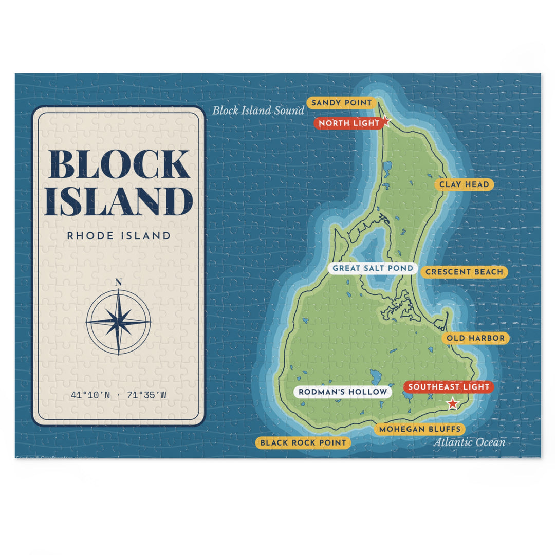 Block Island map jigsaw puzzle - view 3 - BlockBoundRI