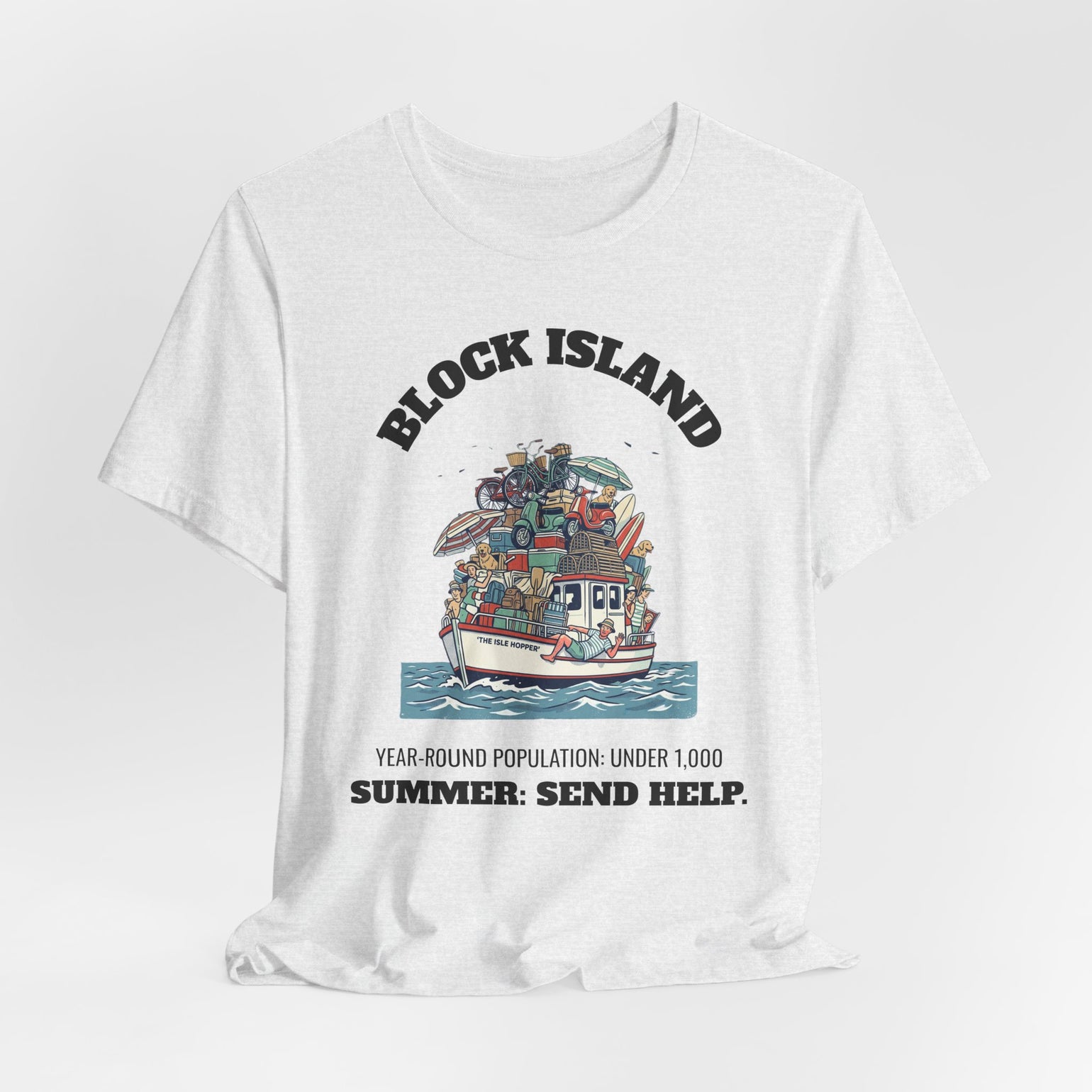 Block Island Summer Population T-Shirt by BlockBoundRI, photo 12