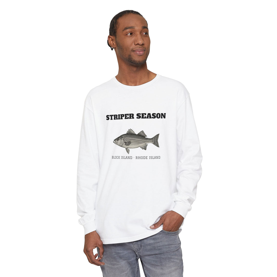 Striper Season Long Sleeve Shirt, Block Island Fishing by BlockBoundRI, photo 5