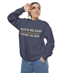 Block Island Winter Population crewneck sweatshirt, view 21 - BlockBoundRI