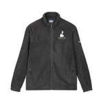 Columbia fleece jacket with embroidered Block Island outline and Block Island Rhode Island wordmark on the left chest