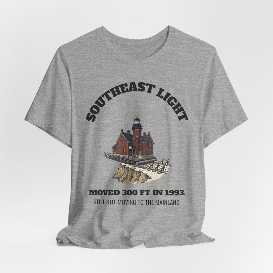 Southeast Light Lighthouse T-Shirt, Block Island by BlockBoundRI, photo 24