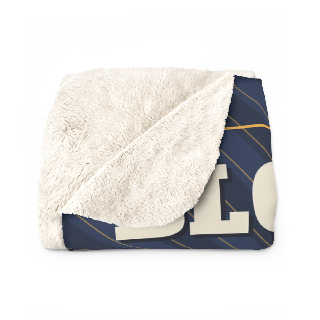 Dogs of Block Island Sherpa Blanket — 1930s Travel Poster Fleece Throw