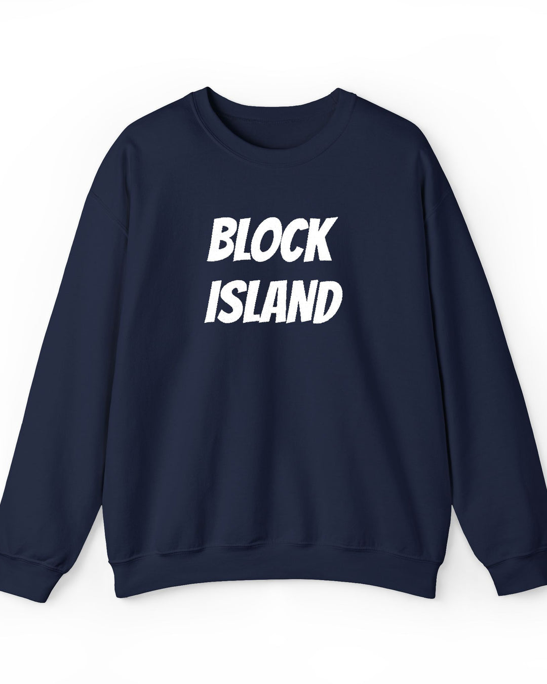 Block Island Embroidered Crewneck Sweatshirt in Navy, BlockBoundRI