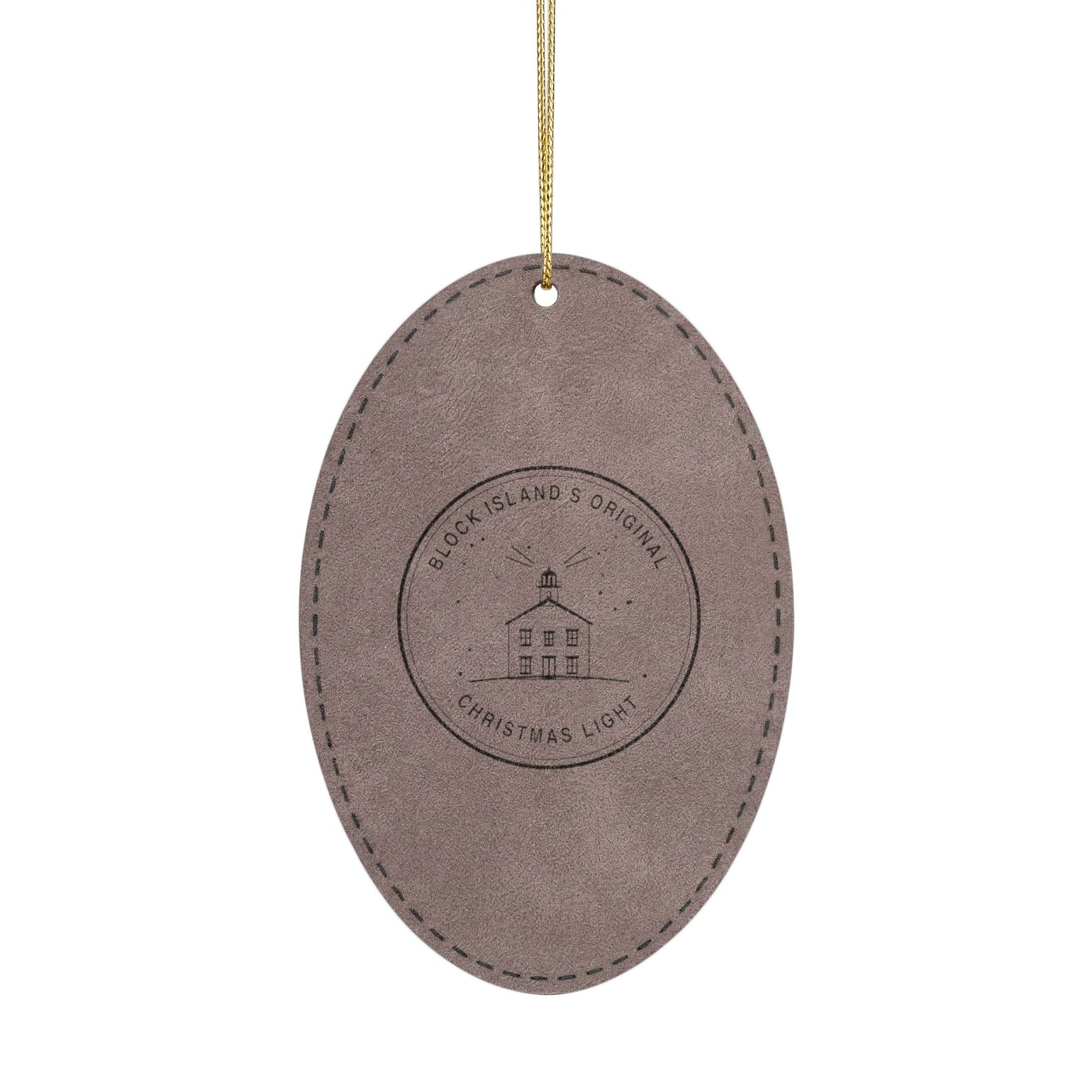 North Light Engraved Leatherette Ornament — Block Island's Original Christmas Light