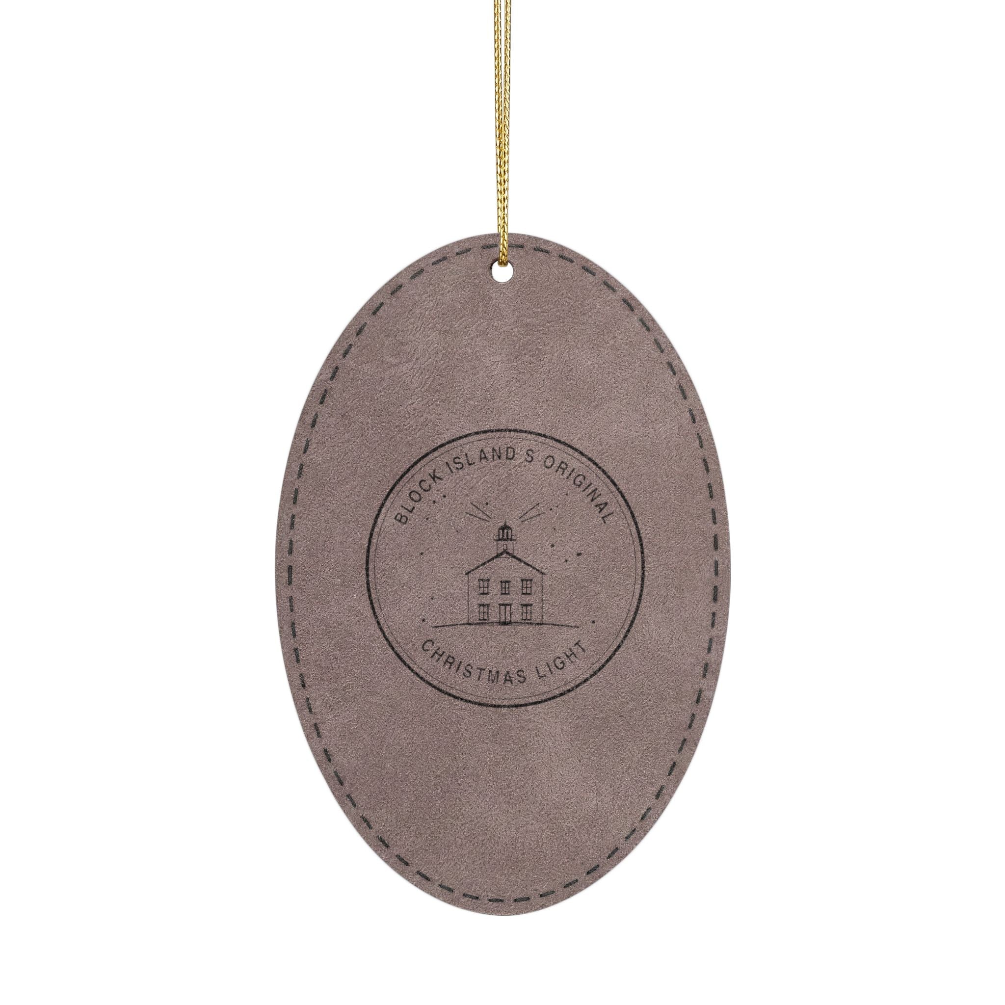 North Light Engraved Leatherette Ornament — Block Island's Original Christmas Light