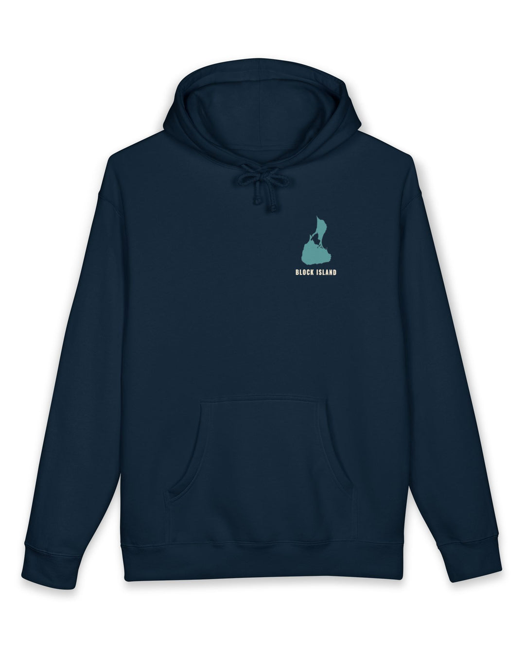 Mainland? Never Heard of Her Block Island heavyweight hoodie in Navy - BlockBoundRI