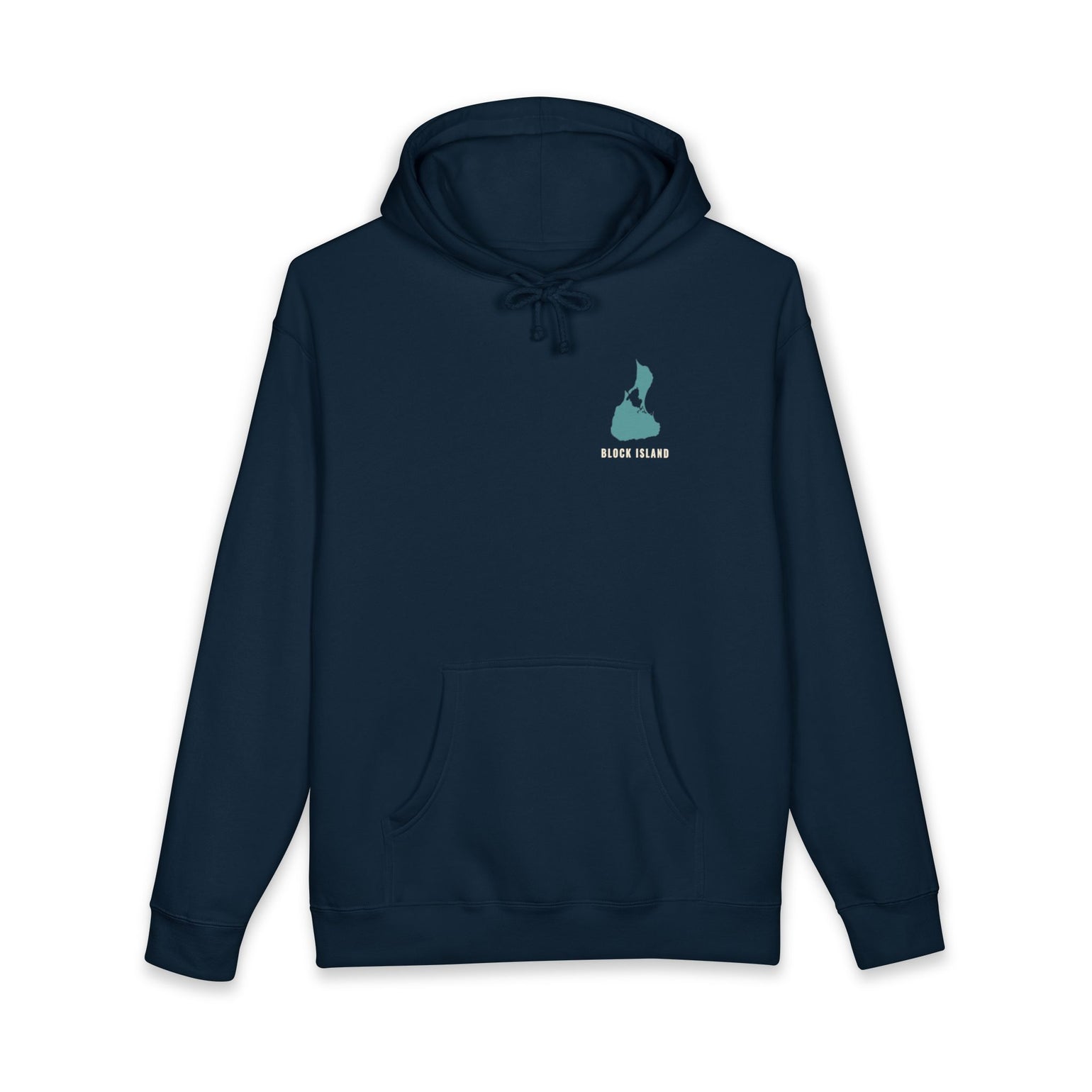 Mainland? Never Heard of Her Block Island heavyweight hoodie in Navy - BlockBoundRI