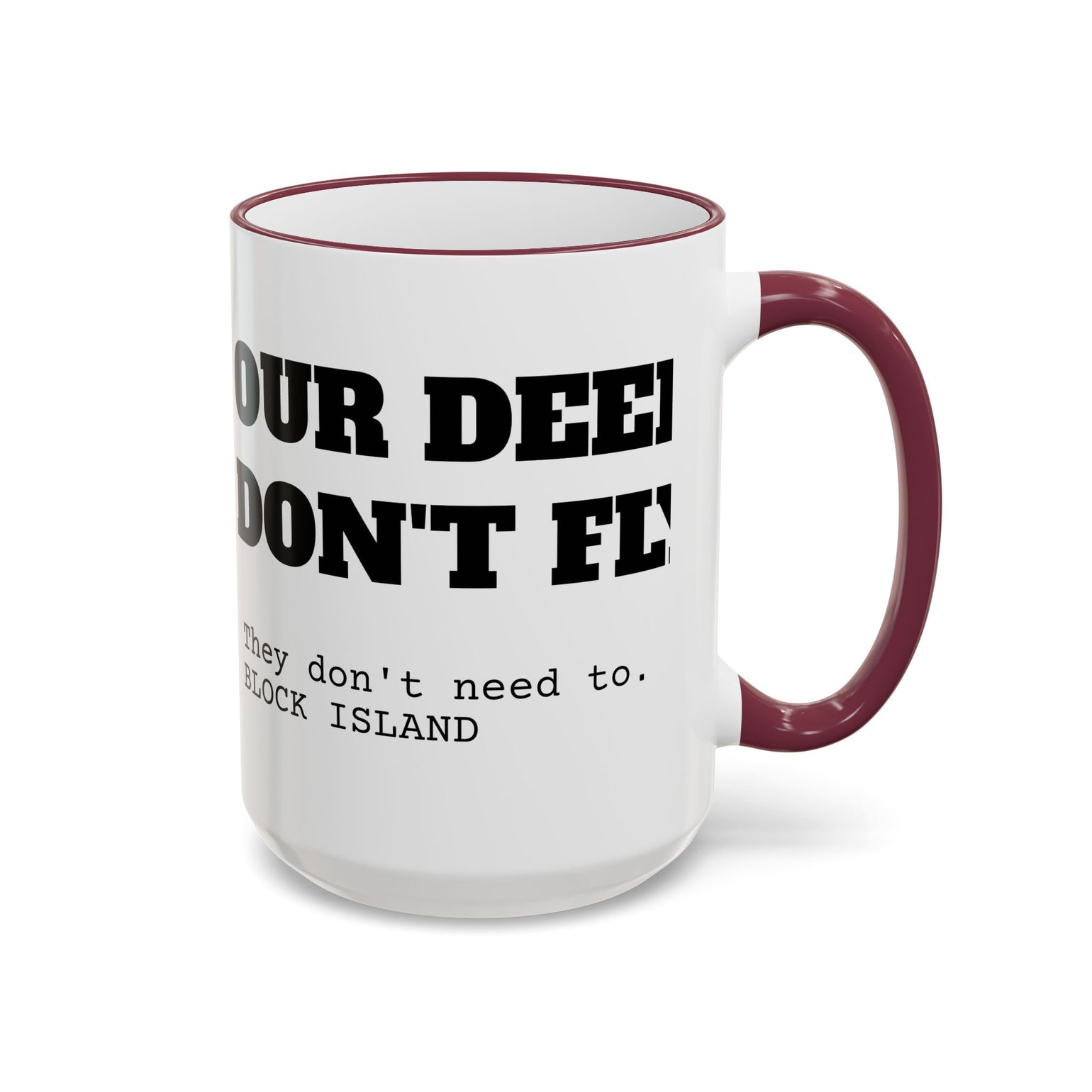 Our Deer Don't Fly Mug, Block Island Christmas by BlockBoundRI, photo 13