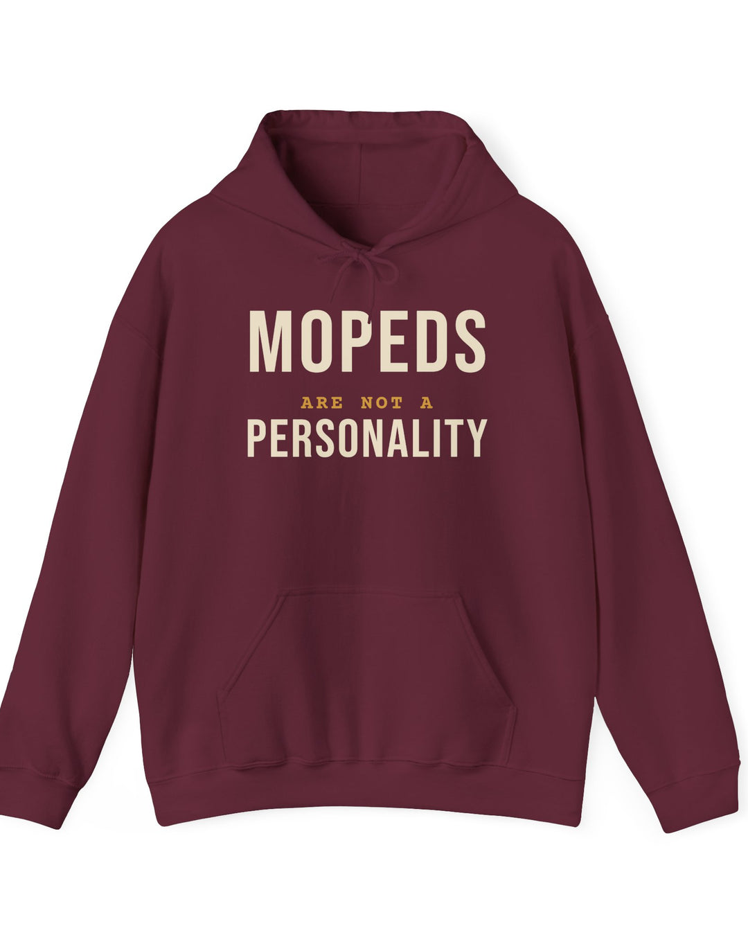 Mopeds Are Not a Personality Block Island hoodie in Maroon - BlockBoundRI