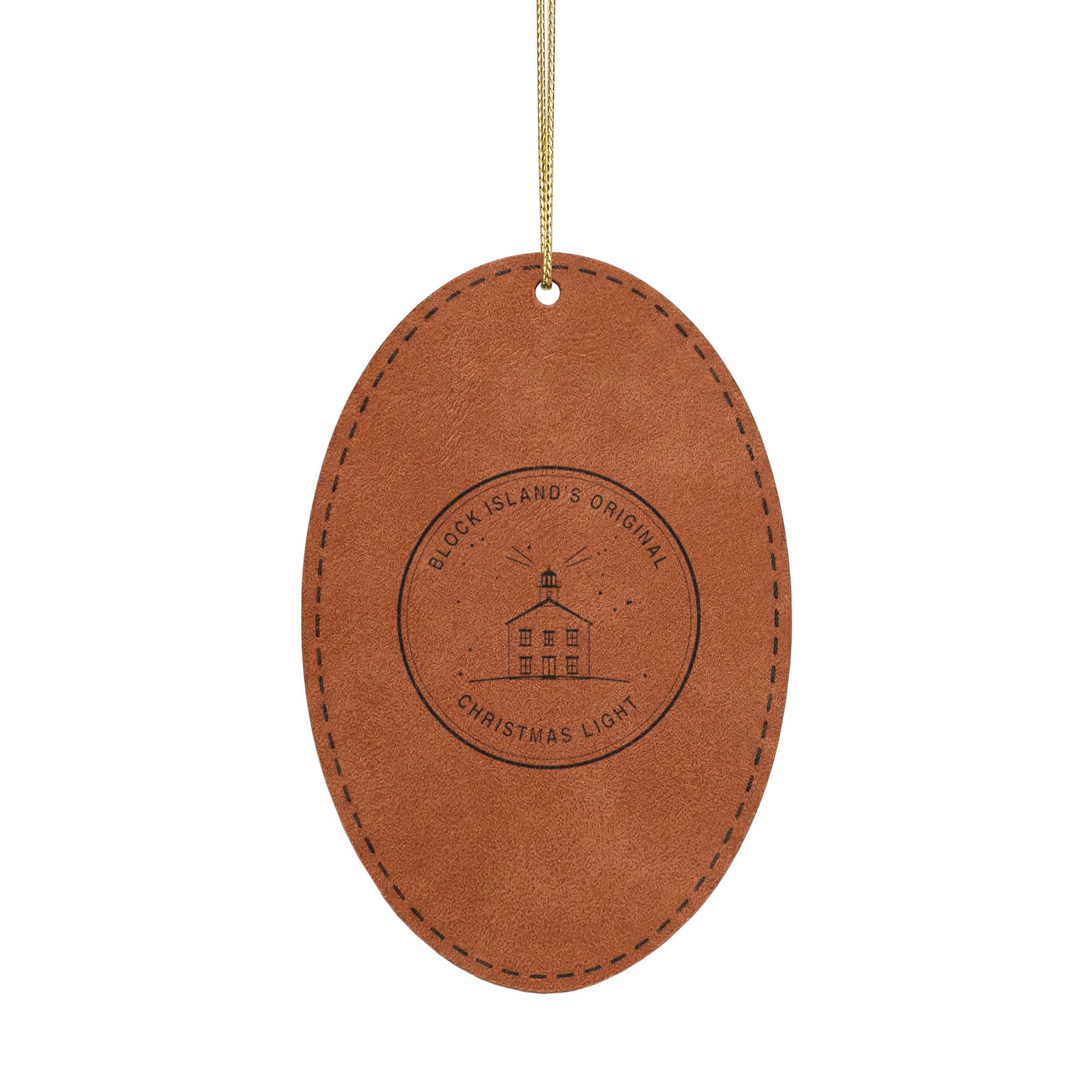 North Light Engraved Leatherette Ornament — Block Island's Original Christmas Light