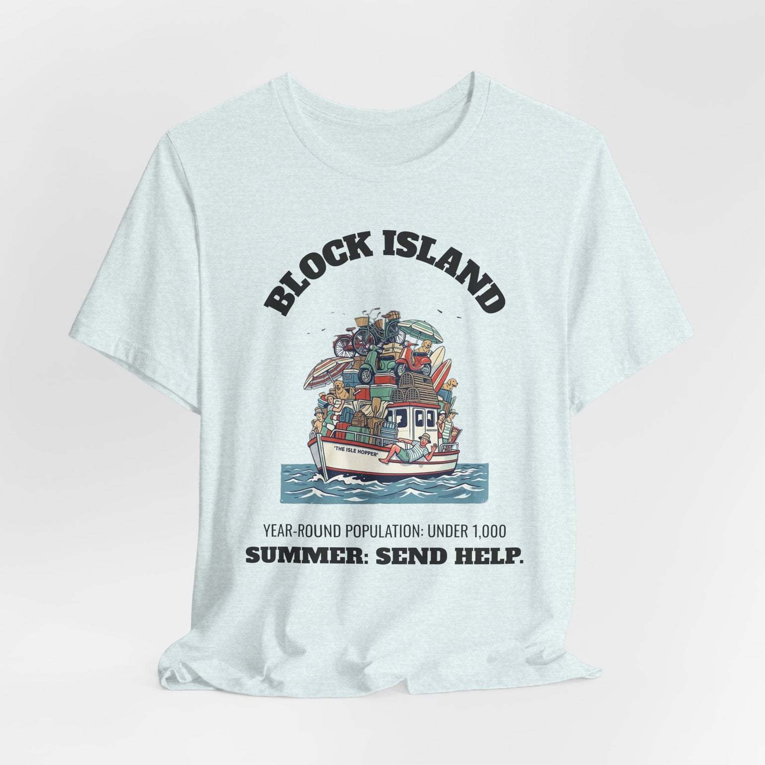 Block Island Summer Population T-Shirt by BlockBoundRI, photo 21