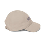 Right side angle of the Stone Crossing Club Block Island baseball cap showing the low crown and bill