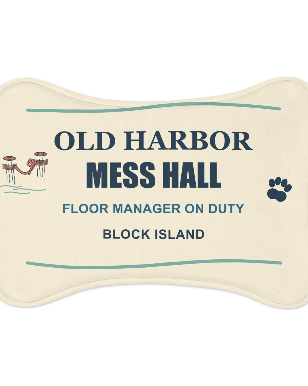 Block Island Bone Feeding Mat — Old Harbor Mess Hall