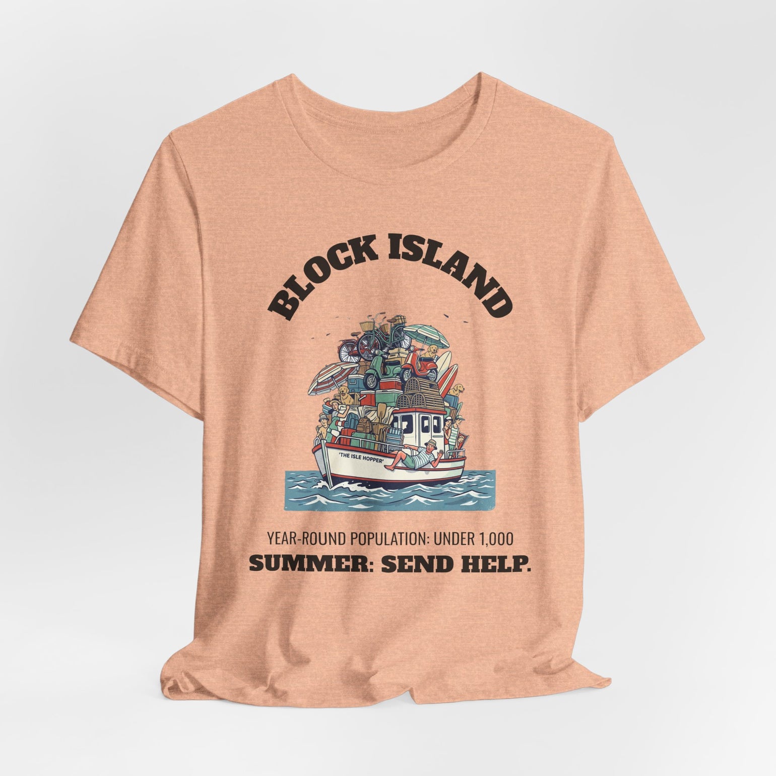 Block Island Summer Population T-Shirt by BlockBoundRI, photo 18