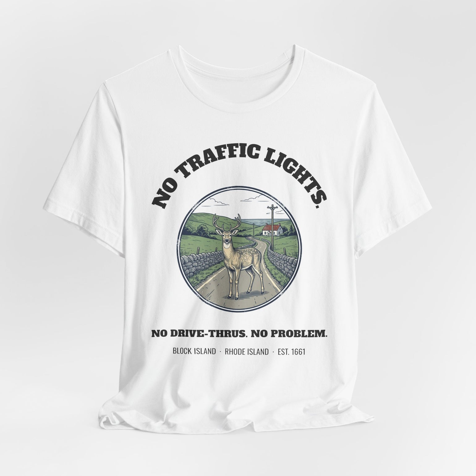 Block Island No Traffic Lights T-Shirt by BlockBoundRI, photo 9