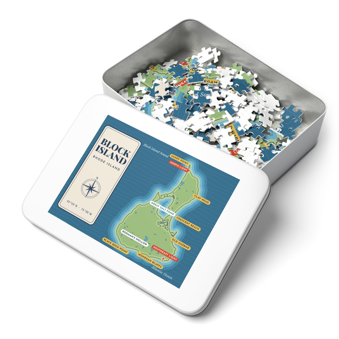 Block Island map jigsaw puzzle - view 5 - BlockBoundRI