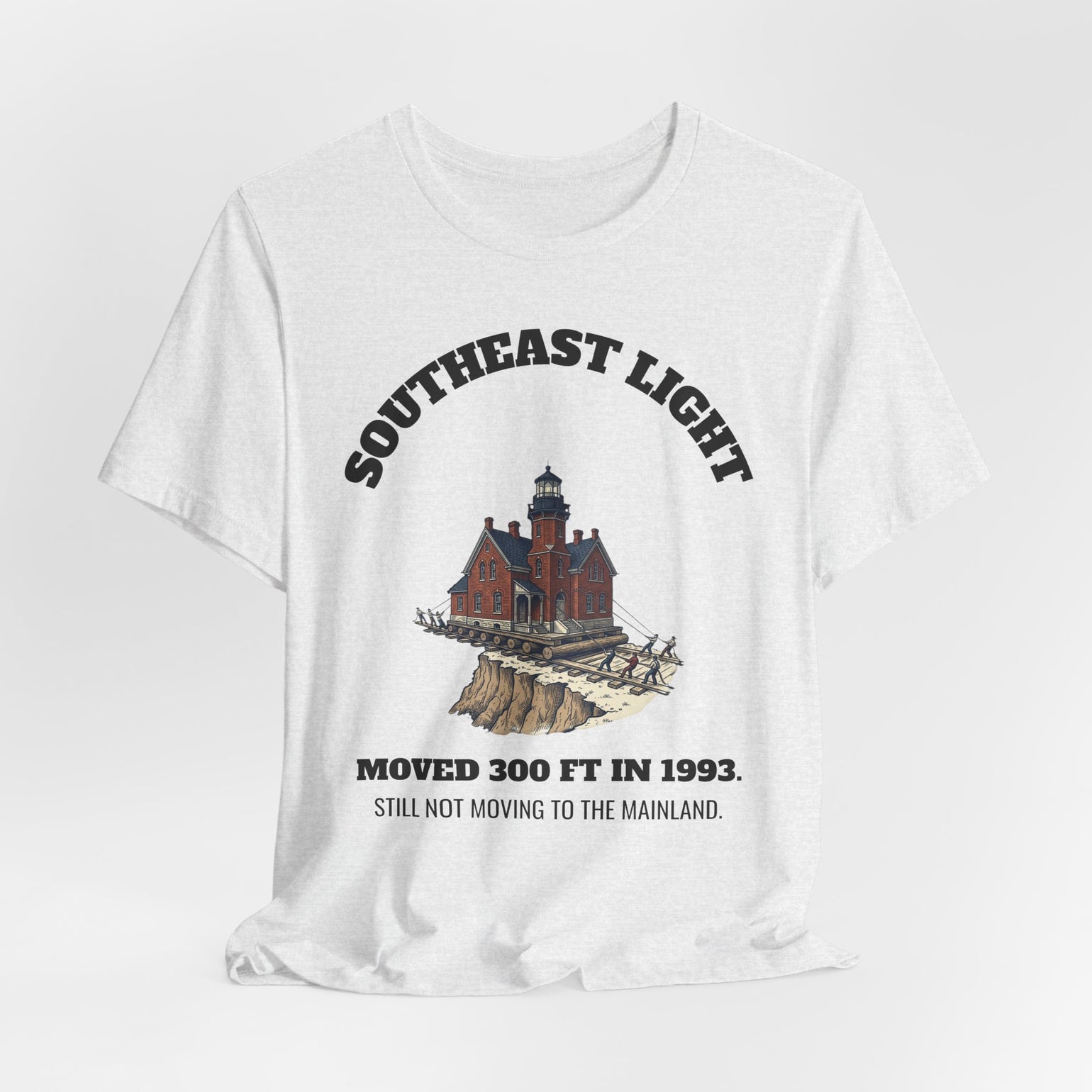 Southeast Light Lighthouse T-Shirt, Block Island by BlockBoundRI, photo 12