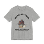 Southeast Light Lighthouse T-Shirt, Block Island in Athletic Heather, BlockBoundRI