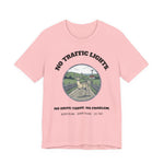 Block Island No Traffic Lights T-Shirt in Pink, BlockBoundRI