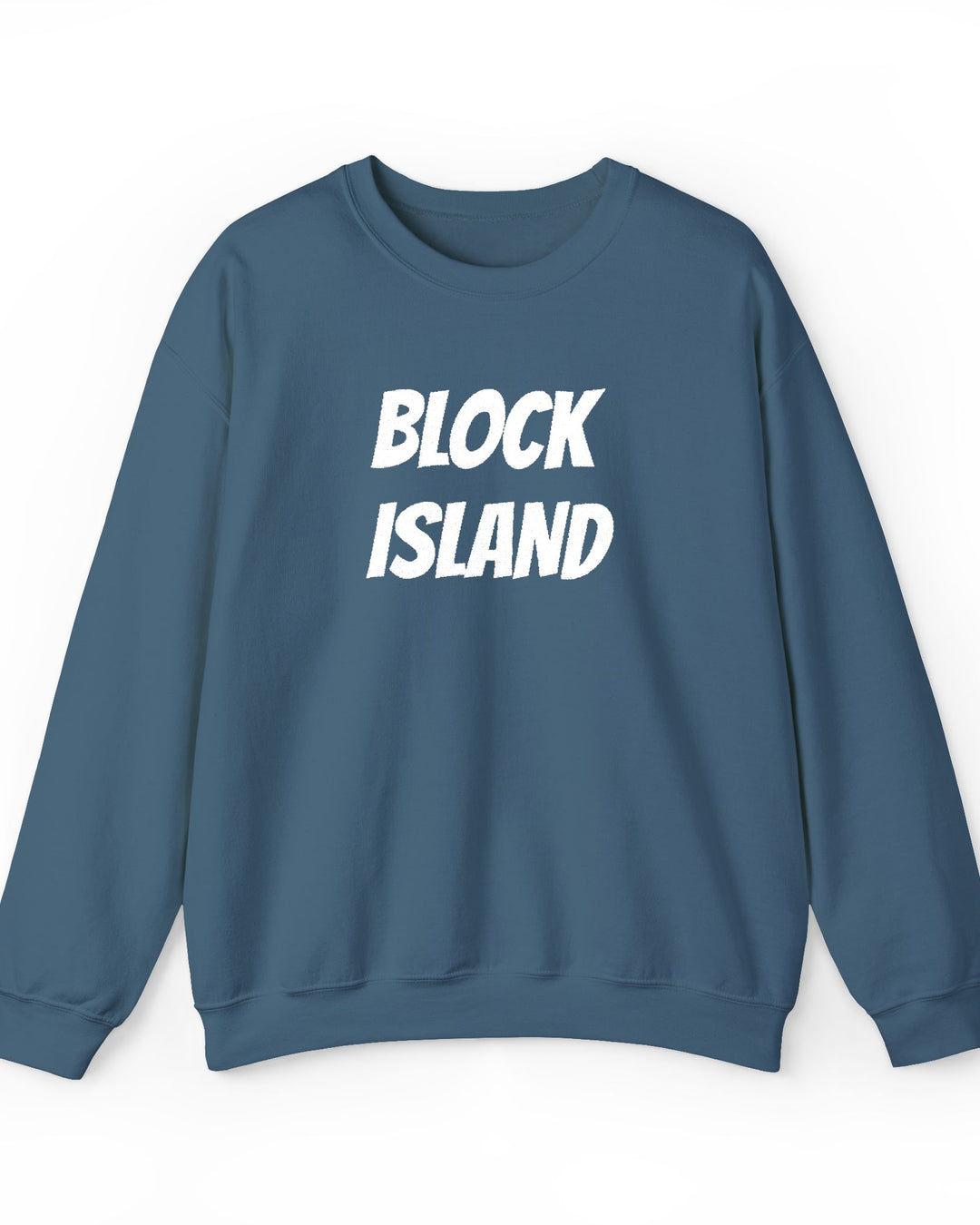 Block Island Embroidered Crewneck Sweatshirt in Indigo Blue, BlockBoundRI
