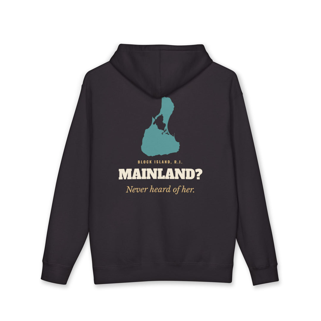 Mainland? Never Heard of Her Block Island heavyweight hoodie, additional view - BlockBoundRI