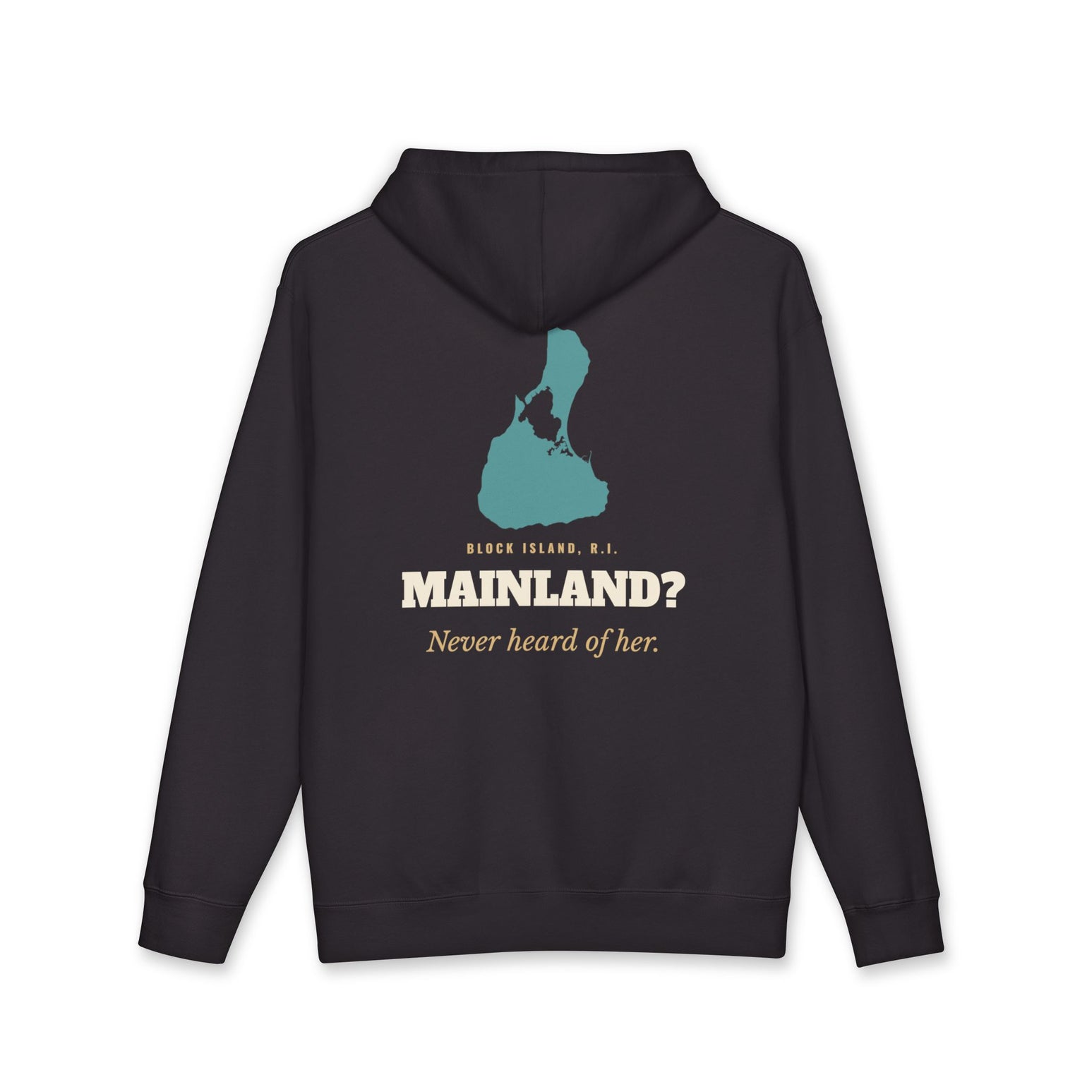 Mainland? Never Heard of Her Block Island heavyweight hoodie, additional view - BlockBoundRI