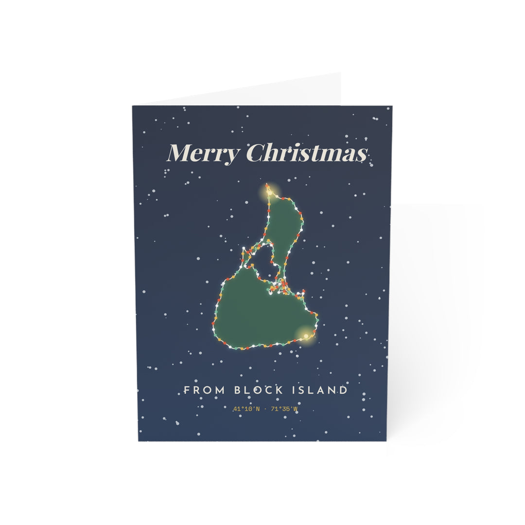 Merry Christmas from Block Island folded 5x7 card - view 1 - BlockBoundRI