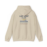 Last Boat Club hoodie: M/V BLOCK ISLAND ferry against a striped sunset, Block Island R.I. — view 18