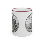 Southeast Light Mug, Block Island Lighthouse in Maroon, BlockBoundRI