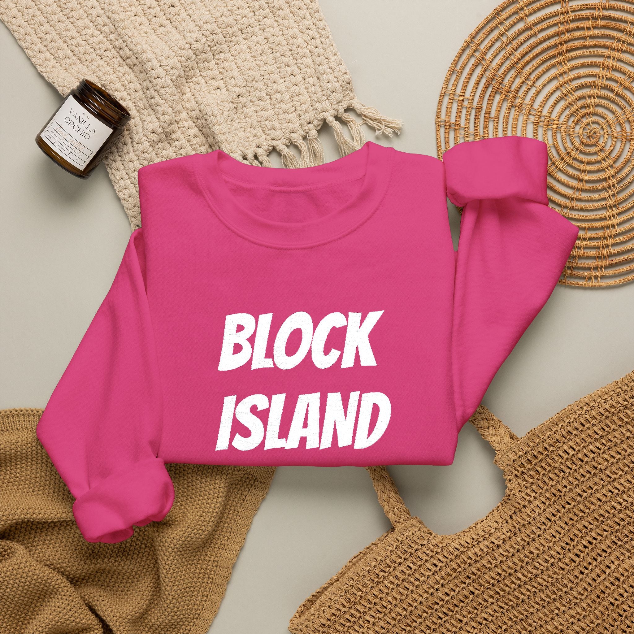 Block Island Crewneck Sweatshirt — Embroidered Pullover