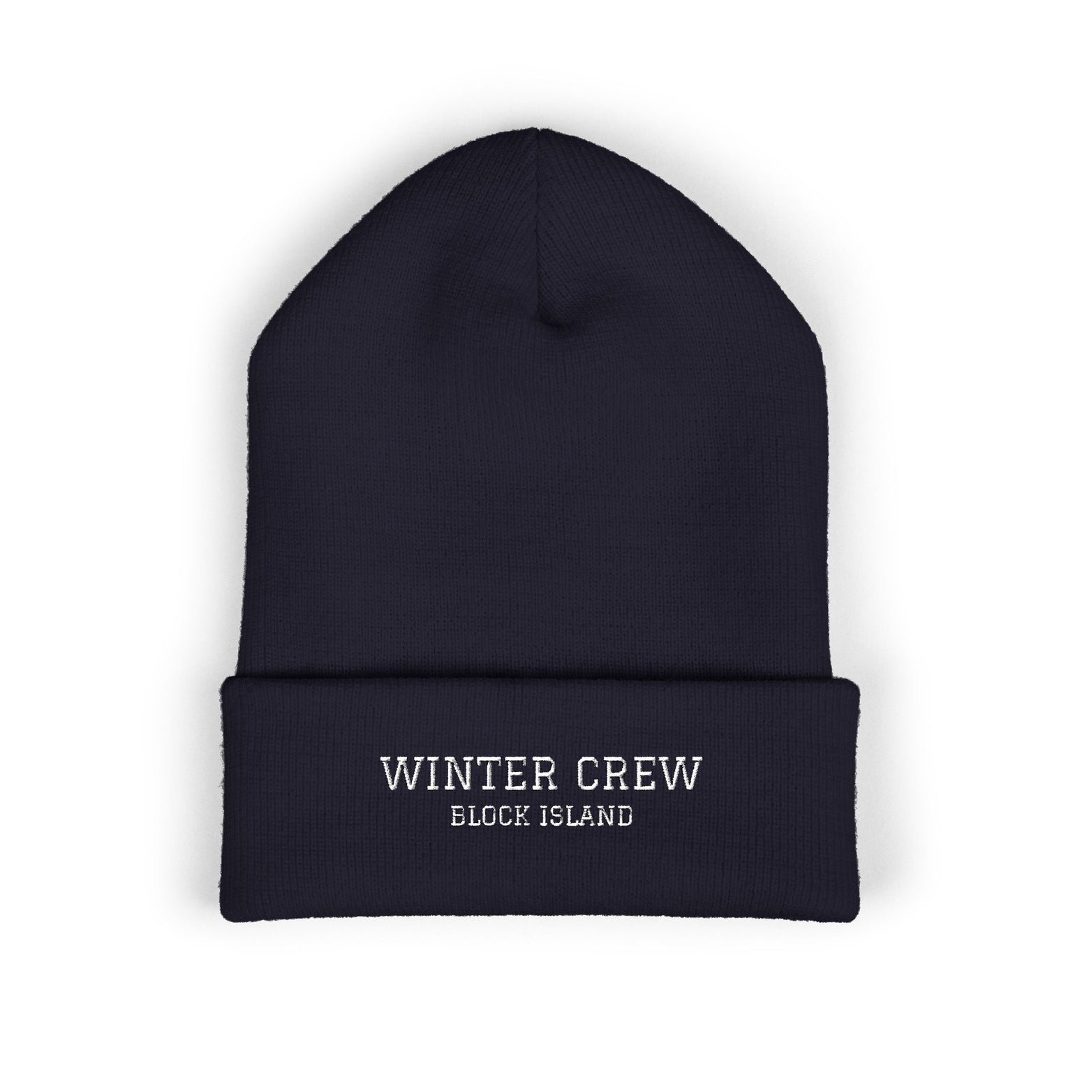 Winter Crew Block Island embroidered beanie in Navy - BlockBoundRI