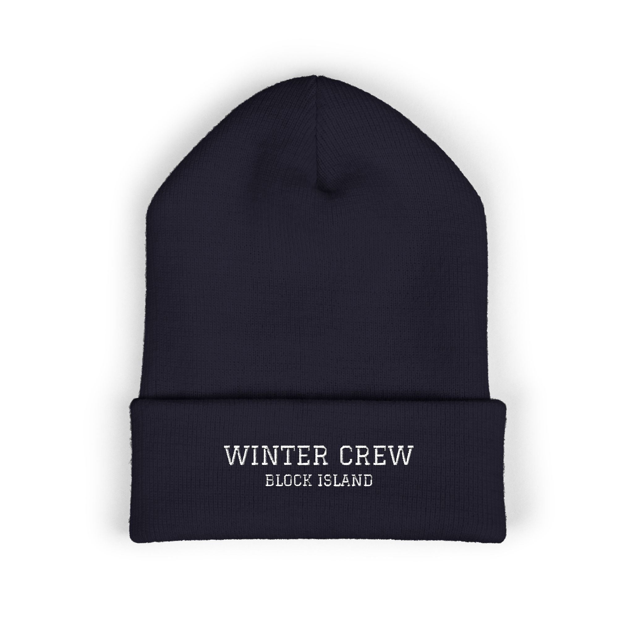 Winter Crew Block Island embroidered beanie in Navy - BlockBoundRI
