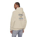 Last Boat Club hoodie: M/V BLOCK ISLAND ferry against a striped sunset, Block Island R.I. — view 30