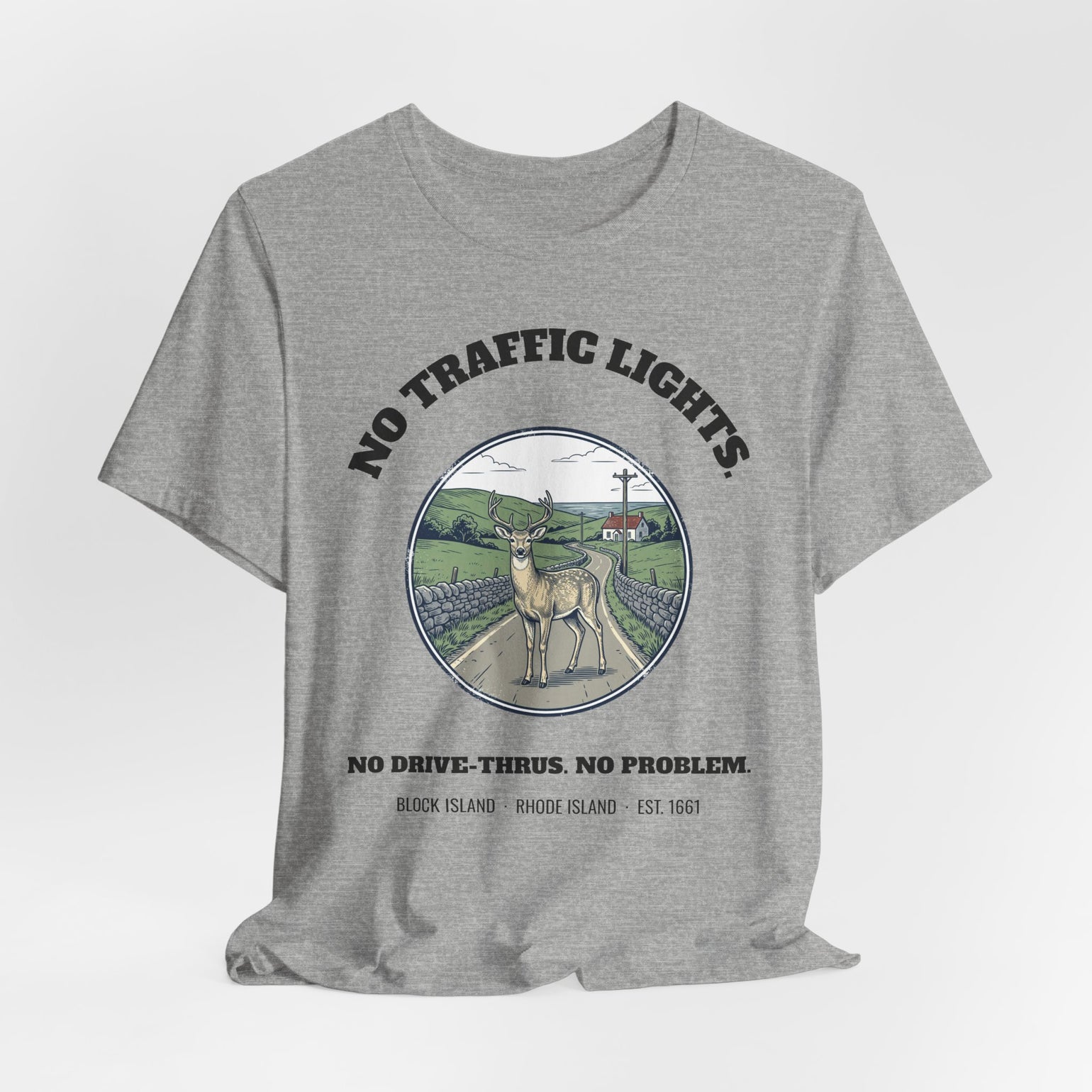 Block Island No Traffic Lights T-Shirt by BlockBoundRI, photo 21