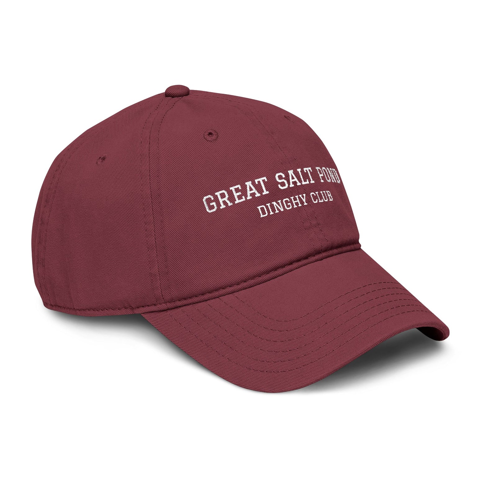 Great Salt Pond Dinghy Club Block Island embroidered dad hat, view 2 - BlockBoundRI