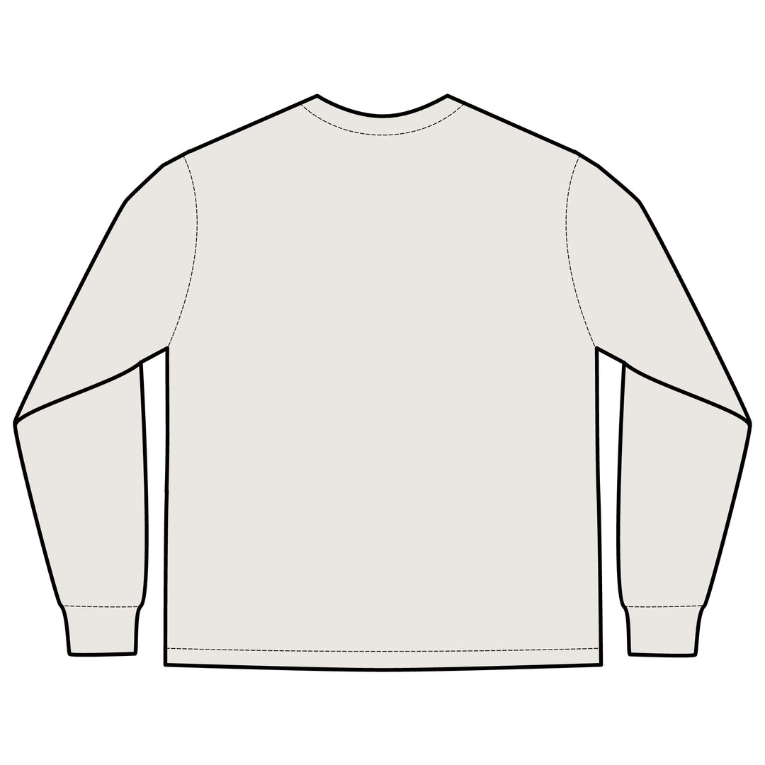 North Light men's long sleeve: engraving-style Block Island North Light lighthouse at Sandy Point above dune grass — view 4