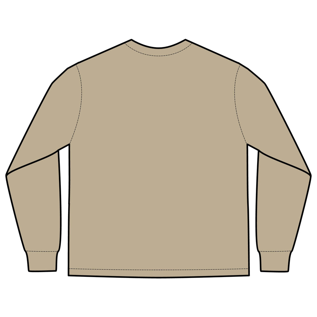 North Light men's long sleeve: engraving-style Block Island North Light lighthouse at Sandy Point above dune grass — view 5
