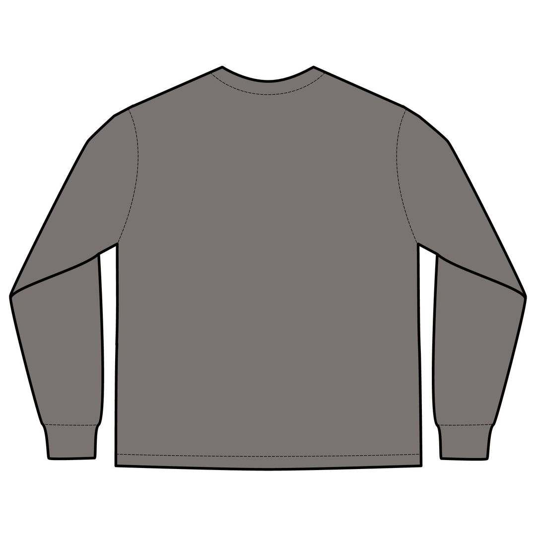 North Light men's long sleeve: engraving-style Block Island North Light lighthouse at Sandy Point above dune grass — view 6